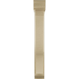 Ekena Millwork - BKTUR0352X18X26FST01RCPR - Timberthane Faux Wood Funston Style Bracket w/ Offset Brace, Traditional Ends, 3 1/2"W x 18"D x 26"H, Primed Tan