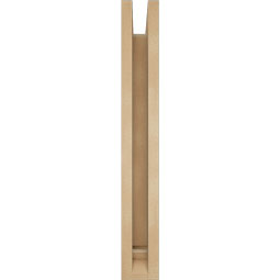 Ekena Millwork - BKTUR0352X18X26FST01RCPR - Timberthane Faux Wood Funston Style Bracket w/ Offset Brace, Traditional Ends, 3 1/2"W x 18"D x 26"H, Primed Tan