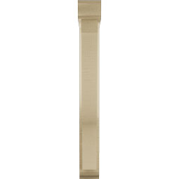 Ekena Millwork - BKTUR0352X18X30FST01RCPR - Timberthane Faux Wood Funston Style Bracket w/ Offset Brace, Traditional Ends, 3 1/2"W x 18"D x 30"H, Primed Tan