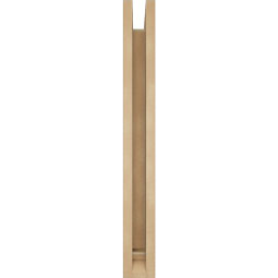Ekena Millwork - BKTUR0352X18X30FST01RCPR - Timberthane Faux Wood Funston Style Bracket w/ Offset Brace, Traditional Ends, 3 1/2"W x 18"D x 30"H, Primed Tan