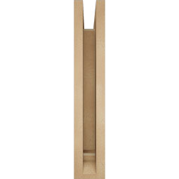 Ekena Millwork - BKTUR0352X20X20FST01RCPR - Timberthane Faux Wood Funston Style Bracket w/ Offset Brace, Traditional Ends, 3 1/2"W x 20"D x 20"H, Primed Tan