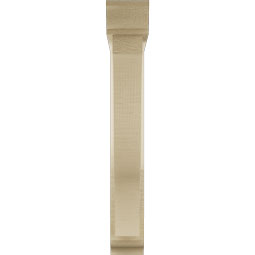 Ekena Millwork - BKTUR0352X20X24FST01RCPR - Timberthane Faux Wood Funston Style Bracket w/ Offset Brace, Traditional Ends, 3 1/2"W x 20"D x 24"H, Primed Tan