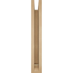Ekena Millwork - BKTUR0352X20X24FST01RCPR - Timberthane Faux Wood Funston Style Bracket w/ Offset Brace, Traditional Ends, 3 1/2"W x 20"D x 24"H, Primed Tan