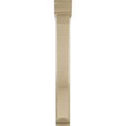 Ekena Millwork - BKTUR0352X20X28FST01RCPR - Timberthane Faux Wood Funston Style Bracket w/ Offset Brace, Traditional Ends, 3 1/2"W x 20"D x 28"H, Primed Tan
