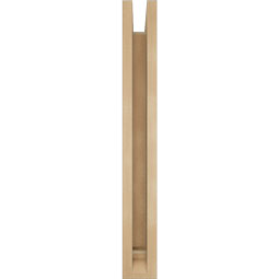 Ekena Millwork - BKTUR0352X20X28FST01RCPR - Timberthane Faux Wood Funston Style Bracket w/ Offset Brace, Traditional Ends, 3 1/2"W x 20"D x 28"H, Primed Tan
