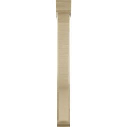 Ekena Millwork - BKTUR0352X20X32FST01RCPR - Timberthane Faux Wood Funston Style Bracket w/ Offset Brace, Traditional Ends, 3 1/2"W x 20"D x 32"H, Primed Tan