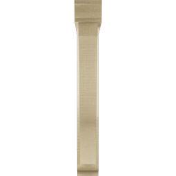 Ekena Millwork - BKTUR0352X22X26FST01RCPR - Timberthane Faux Wood Funston Style Bracket w/ Offset Brace, Traditional Ends, 3 1/2"W x 22"D x 26"H, Primed Tan
