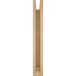 Ekena Millwork - BKTUR0352X22X26FST01RCPR - Timberthane Faux Wood Funston Style Bracket w/ Offset Brace, Traditional Ends, 3 1/2"W x 22"D x 26"H, Primed Tan