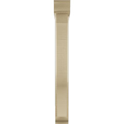 Ekena Millwork - BKTUR0352X22X30FST01RCPR - Timberthane Faux Wood Funston Style Bracket w/ Offset Brace, Traditional Ends, 3 1/2"W x 22"D x 30"H, Primed Tan