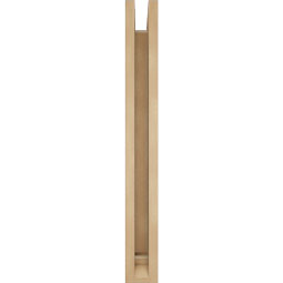 Ekena Millwork - BKTUR0352X22X30FST01RCPR - Timberthane Faux Wood Funston Style Bracket w/ Offset Brace, Traditional Ends, 3 1/2"W x 22"D x 30"H, Primed Tan