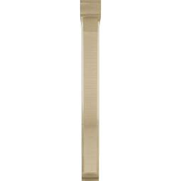 Ekena Millwork - BKTUR0352X22X34FST01RCPR - Timberthane Faux Wood Funston Style Bracket w/ Offset Brace, Traditional Ends, 3 1/2"W x 22"D x 34"H, Primed Tan