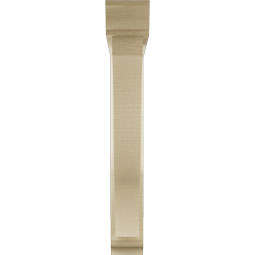 Ekena Millwork - BKTUR0352X24X24FST01RCPR - Timberthane Faux Wood Funston Style Bracket w/ Offset Brace, Traditional Ends, 3 1/2"W x 24"D x 24"H, Primed Tan