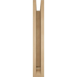 Ekena Millwork - BKTUR0352X24X24FST01RCPR - Timberthane Faux Wood Funston Style Bracket w/ Offset Brace, Traditional Ends, 3 1/2"W x 24"D x 24"H, Primed Tan