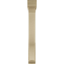 Ekena Millwork - BKTUR0352X24X28FST01RCPR - Timberthane Faux Wood Funston Style Bracket w/ Offset Brace, Traditional Ends, 3 1/2"W x 24"D x 28"H, Primed Tan