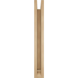 Ekena Millwork - BKTUR0352X24X28FST01RCPR - Timberthane Faux Wood Funston Style Bracket w/ Offset Brace, Traditional Ends, 3 1/2"W x 24"D x 28"H, Primed Tan