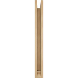 Ekena Millwork - BKTUR0352X24X32FST01RCPR - Timberthane Faux Wood Funston Style Bracket w/ Offset Brace, Traditional Ends, 3 1/2"W x 24"D x 32"H, Primed Tan