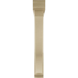 Ekena Millwork - BKTUR0352X26X26FST01RCPR - Timberthane Faux Wood Funston Style Bracket w/ Offset Brace, Traditional Ends, 3 1/2"W x 26"D x 26"H, Primed Tan