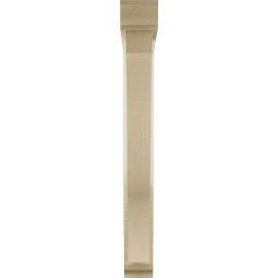Ekena Millwork - BKTUR0352X26X30FST01RCPR - Timberthane Faux Wood Funston Style Bracket w/ Offset Brace, Traditional Ends, 3 1/2"W x 26"D x 30"H, Primed Tan