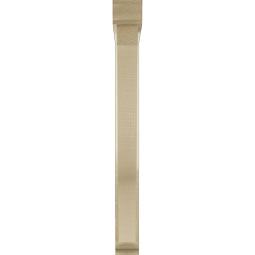 Ekena Millwork - BKTUR0352X26X34FST01RCPR - Timberthane Faux Wood Funston Style Bracket w/ Offset Brace, Traditional Ends, 3 1/2"W x 26"D x 34"H, Primed Tan