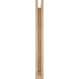 Ekena Millwork - BKTUR0352X26X34FST01RCPR - Timberthane Faux Wood Funston Style Bracket w/ Offset Brace, Traditional Ends, 3 1/2"W x 26"D x 34"H, Primed Tan