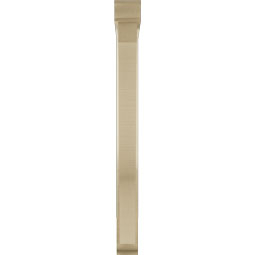 Ekena Millwork - BKTUR0352X26X38FST01RCPR - Timberthane Faux Wood Funston Style Bracket w/ Offset Brace, Traditional Ends, 3 1/2"W x 26"D x 38"H, Primed Tan