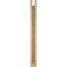 Ekena Millwork - BKTUR0352X26X38FST01RCPR - Timberthane Faux Wood Funston Style Bracket w/ Offset Brace, Traditional Ends, 3 1/2"W x 26"D x 38"H, Primed Tan