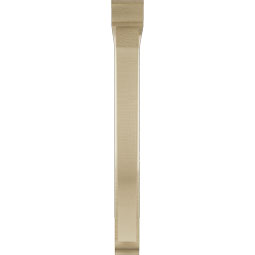 Ekena Millwork - BKTUR0352X28X32FST01RCPR - Timberthane Faux Wood Funston Style Bracket w/ Offset Brace, Traditional Ends, 3 1/2"W x 28"D x 32"H, Primed Tan