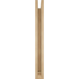 Ekena Millwork - BKTUR0352X28X32FST01RCPR - Timberthane Faux Wood Funston Style Bracket w/ Offset Brace, Traditional Ends, 3 1/2"W x 28"D x 32"H, Primed Tan