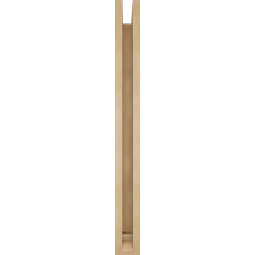Ekena Millwork - BKTUR0352X28X36FST01RCPR - Timberthane Faux Wood Funston Style Bracket w/ Offset Brace, Traditional Ends, 3 1/2"W x 28"D x 36"H, Primed Tan