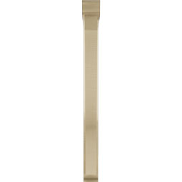 Ekena Millwork - BKTUR0352X28X40FST01RCPR - Timberthane Faux Wood Funston Style Bracket w/ Offset Brace, Traditional Ends, 3 1/2"W x 28"D x 40"H, Primed Tan