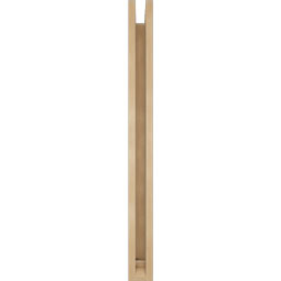 Ekena Millwork - BKTUR0352X28X40FST01RCPR - Timberthane Faux Wood Funston Style Bracket w/ Offset Brace, Traditional Ends, 3 1/2"W x 28"D x 40"H, Primed Tan