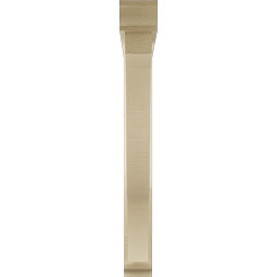 Ekena Millwork - BKTUR0352X30X30FST01RCPR - Timberthane Faux Wood Funston Style Bracket w/ Offset Brace, Traditional Ends, 3 1/2"W x 30"D x 30"H, Primed Tan