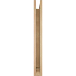 Ekena Millwork - BKTUR0352X30X30FST01RCPR - Timberthane Faux Wood Funston Style Bracket w/ Offset Brace, Traditional Ends, 3 1/2"W x 30"D x 30"H, Primed Tan