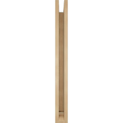 Ekena Millwork - BKTUR0352X30X34FST01RCPR - Timberthane Faux Wood Funston Style Bracket w/ Offset Brace, Traditional Ends, 3 1/2"W x 30"D x 34"H, Primed Tan