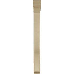 Ekena Millwork - BKTUR0352X30X36FST01RCPR - Timberthane Faux Wood Funston Style Bracket w/ Offset Brace, Traditional Ends, 3 1/2"W x 30"D x 36"H, Primed Tan
