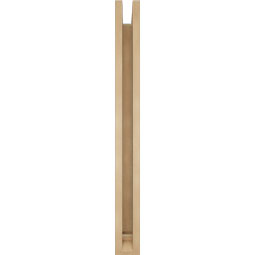 Ekena Millwork - BKTUR0352X30X36FST01RCPR - Timberthane Faux Wood Funston Style Bracket w/ Offset Brace, Traditional Ends, 3 1/2"W x 30"D x 36"H, Primed Tan