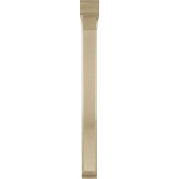 Ekena Millwork - BKTUR0352X30X38FST01RCPR - Timberthane Faux Wood Funston Style Bracket w/ Offset Brace, Traditional Ends, 3 1/2"W x 30"D x 38"H, Primed Tan