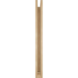 Ekena Millwork - BKTUR0352X30X38FST01RCPR - Timberthane Faux Wood Funston Style Bracket w/ Offset Brace, Traditional Ends, 3 1/2"W x 30"D x 38"H, Primed Tan