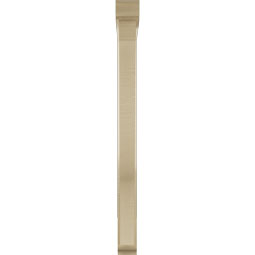 Ekena Millwork - BKTUR0352X30X42FST01RCPR - Timberthane Faux Wood Funston Style Bracket w/ Offset Brace, Traditional Ends, 3 1/2"W x 30"D x 42"H, Primed Tan