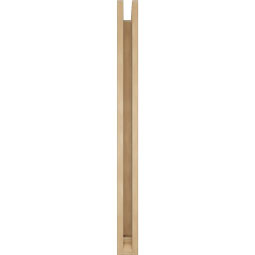 Ekena Millwork - BKTUR0352X30X42FST01RCPR - Timberthane Faux Wood Funston Style Bracket w/ Offset Brace, Traditional Ends, 3 1/2"W x 30"D x 42"H, Primed Tan