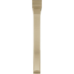 Ekena Millwork - BKTUR0352X32X32FST01RCPR - Timberthane Faux Wood Funston Style Bracket w/ Offset Brace, Traditional Ends, 3 1/2"W x 32"D x 32"H, Primed Tan