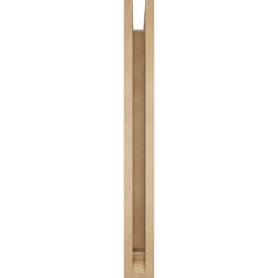 Ekena Millwork - BKTUR0352X32X32FST01RCPR - Timberthane Faux Wood Funston Style Bracket w/ Offset Brace, Traditional Ends, 3 1/2"W x 32"D x 32"H, Primed Tan