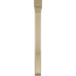 Ekena Millwork - BKTUR0352X32X38FST01RCPR - Timberthane Faux Wood Funston Style Bracket w/ Offset Brace, Traditional Ends, 3 1/2"W x 32"D x 38"H, Primed Tan