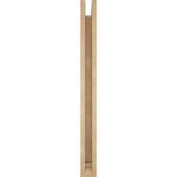 Ekena Millwork - BKTUR0352X32X38FST01RCPR - Timberthane Faux Wood Funston Style Bracket w/ Offset Brace, Traditional Ends, 3 1/2"W x 32"D x 38"H, Primed Tan