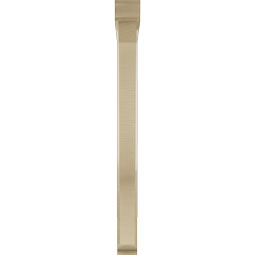 Ekena Millwork - BKTUR0352X32X40FST01RCPR - Timberthane Faux Wood Funston Style Bracket w/ Offset Brace, Traditional Ends, 3 1/2"W x 32"D x 40"H, Primed Tan