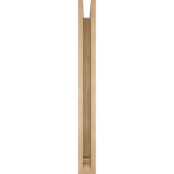 Ekena Millwork - BKTUR0352X34X34FST01RCPR - Timberthane Faux Wood Funston Style Bracket w/ Offset Brace, Traditional Ends, 3 1/2"W x 34"D x 34"H, Primed Tan