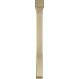 Ekena Millwork - BKTUR0352X34X38FST01RCPR - Timberthane Faux Wood Funston Style Bracket w/ Offset Brace, Traditional Ends, 3 1/2"W x 34"D x 38"H, Primed Tan
