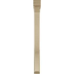 Ekena Millwork - BKTUR0352X34X40FST01RCPR - Timberthane Faux Wood Funston Style Bracket w/ Offset Brace, Traditional Ends, 3 1/2"W x 34"D x 40"H, Primed Tan