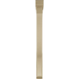 Ekena Millwork - BKTUR0352X36X40FST01RCPR - Timberthane Faux Wood Funston Style Bracket w/ Offset Brace, Traditional Ends, 3 1/2"W x 36"D x 40"H, Primed Tan