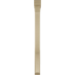 Ekena Millwork - BKTUR0352X36X44FST01RCPR - Timberthane Faux Wood Funston Style Bracket w/ Offset Brace, Traditional Ends, 3 1/2"W x 36"D x 44"H, Primed Tan